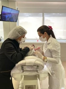 Prática de preenchimento facial em turma anterior