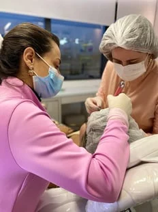 Prática de preenchimento facial em turma anterior