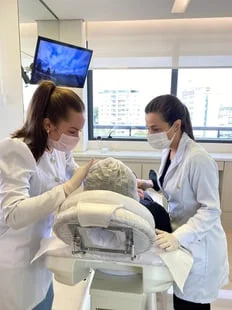 Prática de preenchimento facial em turma anterior
